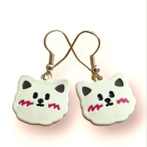 Kitty Cat Face Earrings 